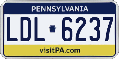 PA license plate LDL6237