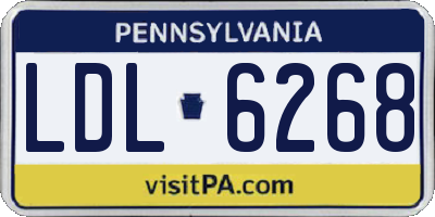PA license plate LDL6268