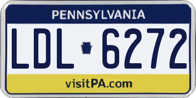 PA license plate LDL6272