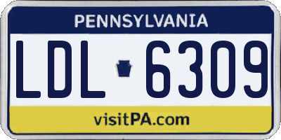 PA license plate LDL6309