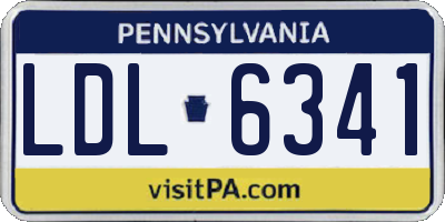 PA license plate LDL6341