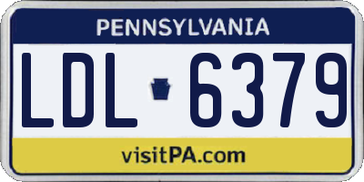 PA license plate LDL6379