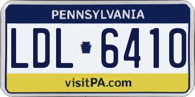PA license plate LDL6410