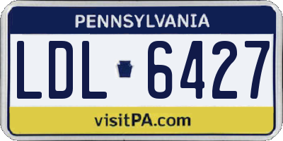 PA license plate LDL6427