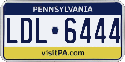 PA license plate LDL6444