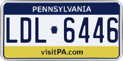 PA license plate LDL6446
