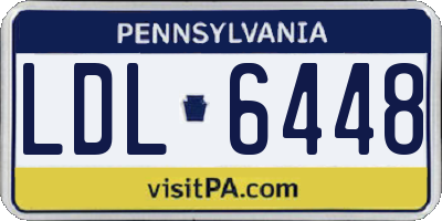 PA license plate LDL6448