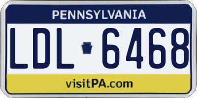 PA license plate LDL6468