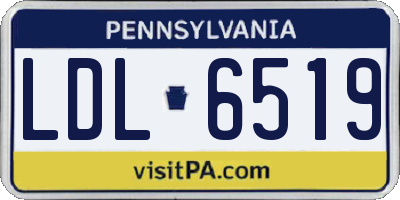 PA license plate LDL6519