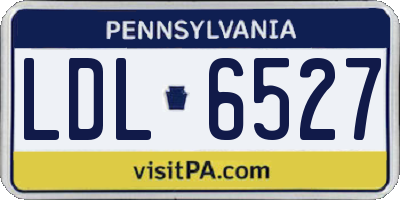 PA license plate LDL6527