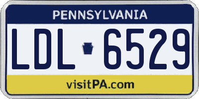 PA license plate LDL6529