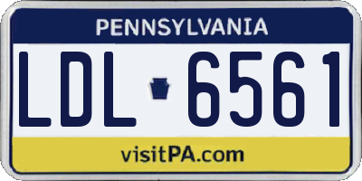 PA license plate LDL6561