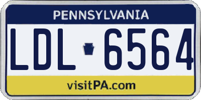 PA license plate LDL6564