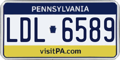 PA license plate LDL6589