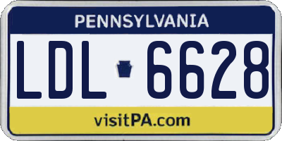 PA license plate LDL6628