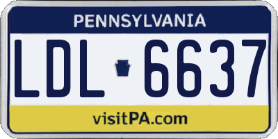 PA license plate LDL6637