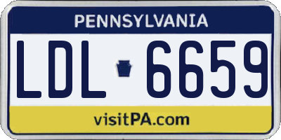 PA license plate LDL6659