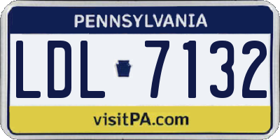 PA license plate LDL7132