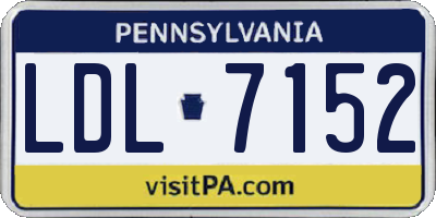 PA license plate LDL7152