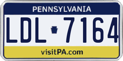 PA license plate LDL7164