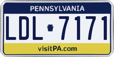 PA license plate LDL7171