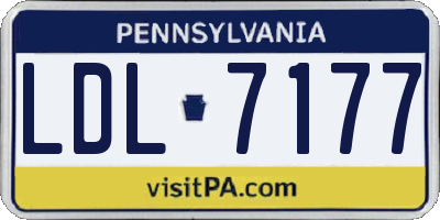 PA license plate LDL7177