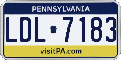 PA license plate LDL7183