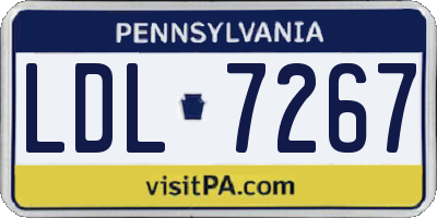 PA license plate LDL7267