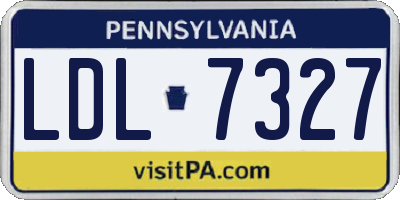 PA license plate LDL7327