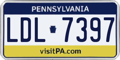 PA license plate LDL7397