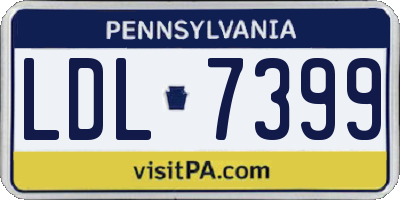 PA license plate LDL7399