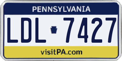 PA license plate LDL7427