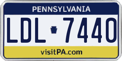 PA license plate LDL7440