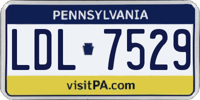PA license plate LDL7529