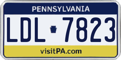 PA license plate LDL7823