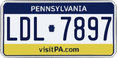 PA license plate LDL7897