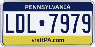 PA license plate LDL7979