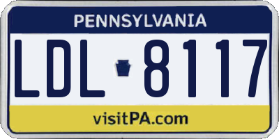 PA license plate LDL8117