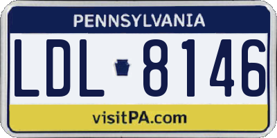 PA license plate LDL8146