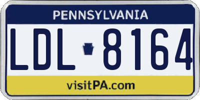 PA license plate LDL8164