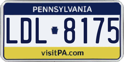 PA license plate LDL8175