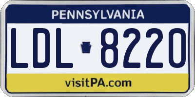PA license plate LDL8220