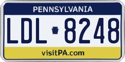 PA license plate LDL8248