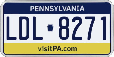 PA license plate LDL8271