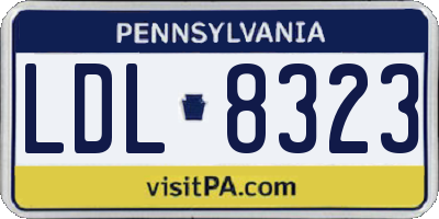 PA license plate LDL8323