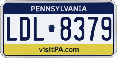 PA license plate LDL8379