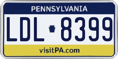 PA license plate LDL8399