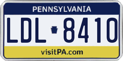 PA license plate LDL8410
