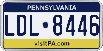 PA license plate LDL8446
