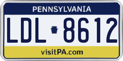 PA license plate LDL8612